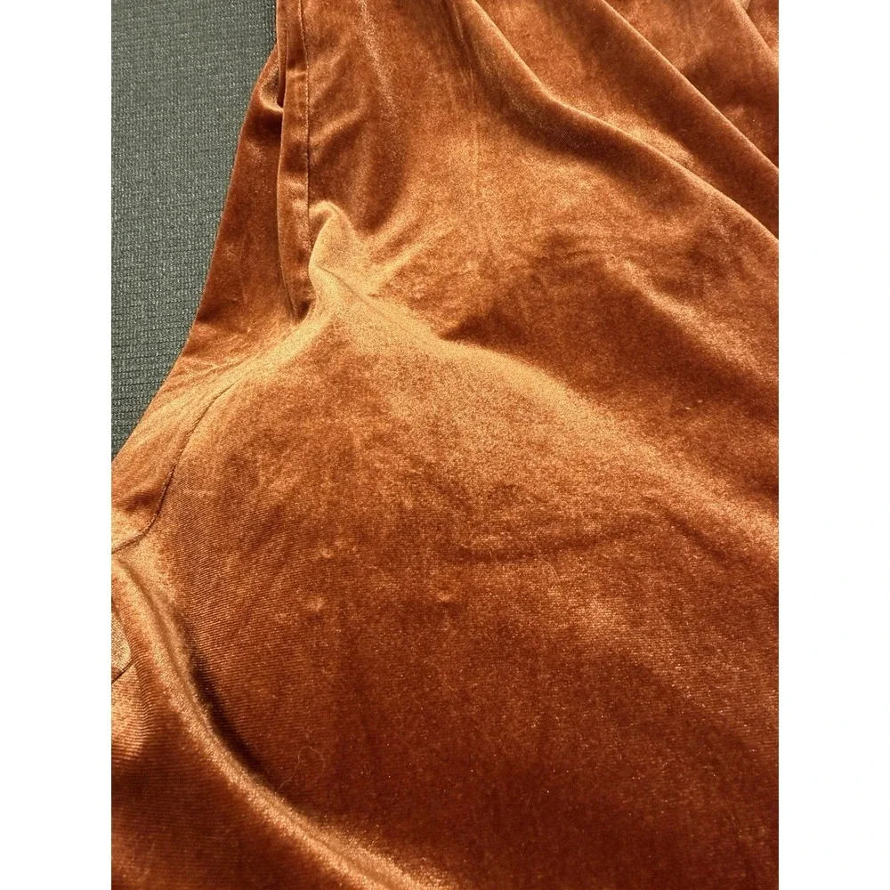 JessaKae Orange Small‎  Velvet Velour Wonder Long Sleeve Midi Dress Whimsigoth